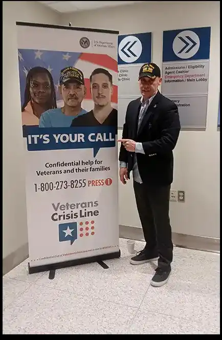 Book Author and Veteran David Haave meeting with Veterans to ensure they are ok 2024 -- David Haave